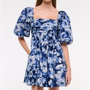 Abercrombie Poplin sleeve mini dress